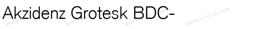 Akzidenz Grotesk BDC字体转换